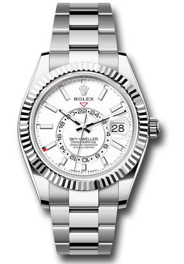 Rolex Sky-Dweller White Index Dial Oyster Bracelet 336934 - WatchesOff5th
